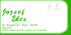 jozsef ekes business card